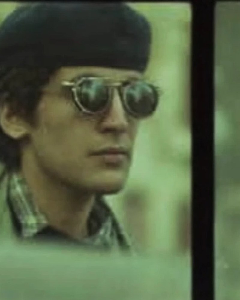 David De Hannay at twenty, in a beret and sunglasses